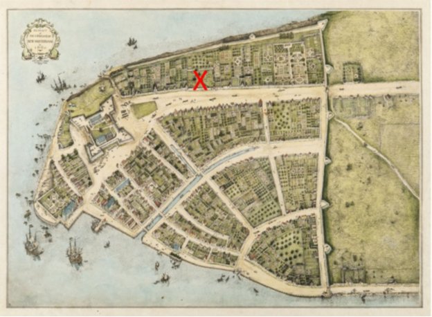 Castello map of New Amsterdam abt 1660